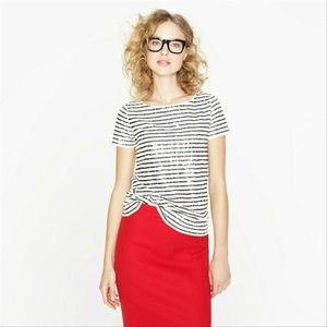 JCREW Sequin Striped Top